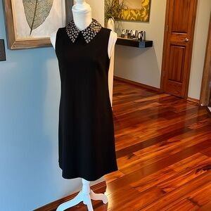Betsy Johnson Black dress with beautiful collar.  Size 2. Never worn. No tags.